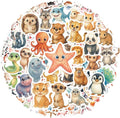 300 Pcs Cute Animal Stickers for Kids Water Bottle Teaching Reward Laptop Phone Case Scraobooking Kindle Suitcase Stationery Diary Notebook Craft, Waterproof Vinyl Stickers