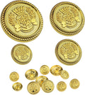 40PCS Gold Blazer Buttons for Men Replacement Buttons Suits Antique Gold Buttons for Blazer 25mm 20mm 18mm and 15mm Gold Button for Sport Coat, Uniform, Jackets Vintage Blazer Buttons Men