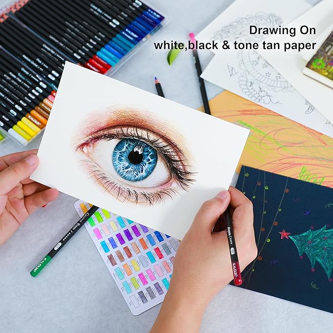 KALOUR 72 Count Colored Pencils for Adult Coloring Books, Soft Core,Ideal for Drawing Blending Shading,Color Pencils Set Gift for Beginners Artists