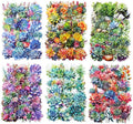120Pcs Colorful Succulent PET Stickers, Vibrant Multicolor Botanical Designs for Journaling, Scrapbooking, DIY Crafts, and Creative Projects