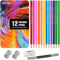 12-Color Colored Pencils Professional Coloring Pencils for Adults Art Color Drawing