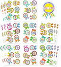 144PCS Happy Birthday Badge Stickers, Birthday Gift Stickers for Kids Adults, Birthday Labels for Home, Classroom Birthday Party Envelope Card Gift Wrapping