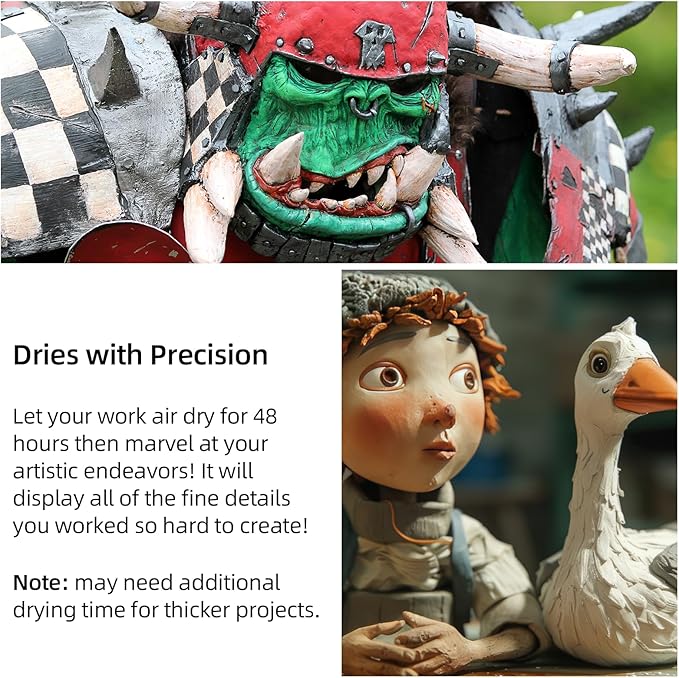 Moldable Cosplay Foam Clay Skin Colors (300g) – High Density and Quality for Intricate Designs | Air Dries to Perfection for Cutting with a Knife or Rotary Tool, Sanding or Shaping