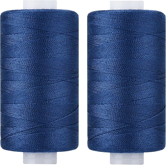 All Purpose Thread Polyester Navy Blue 400 Yards Spool 2 Pack