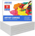 FIXSMITH Canvas for Painting 14 Pack - 5 x 7 Inch Painting Canvas Panel Boards - 100% Cotton Primed Canvases - Super Value Pack Art Supplies- Artist Canvas Board for Acrylic, Oil & Tempera Painting