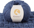 100% Merino Wool Yarn, 3-Ply Luxurious and Soft Yarn for Hand Knitting & Crocheting (Navy Blue, 1Ball)