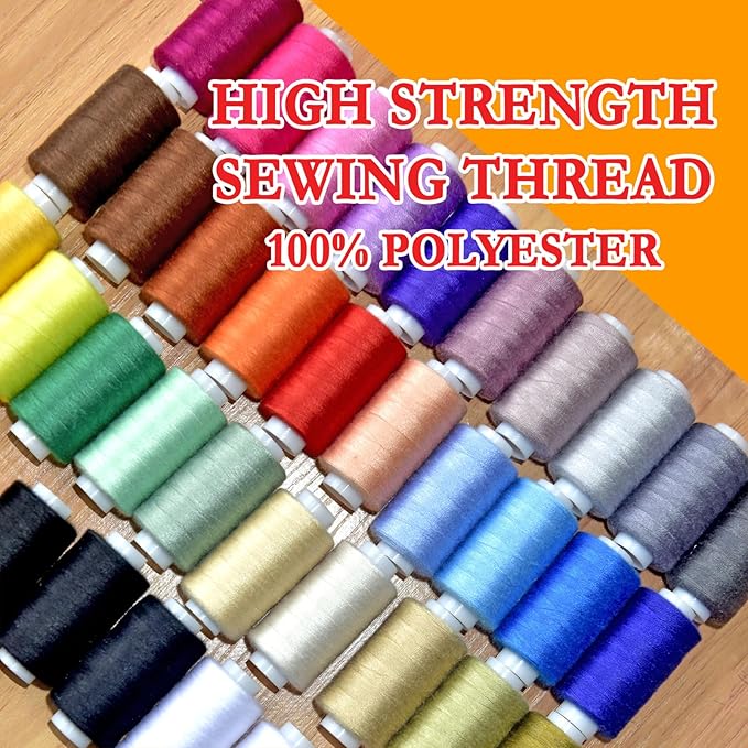 All Purpose Sewing Thread-2 Spools of Hand Polyester Sewing Thread for Sewing Machine for Hand and Machine Sewing(Celadon Green, 2 spools)