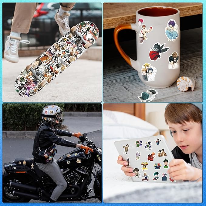 Arme Large Anime Stickers Mixed Pack,600Pcs Mixed with Classic Anime Theme Sticker Pack,Vinyl Waterproof Stickers and Decals for Bottles, Laptops, Skateboards&Notebooks, Sticker for Adults&Kids&Teens