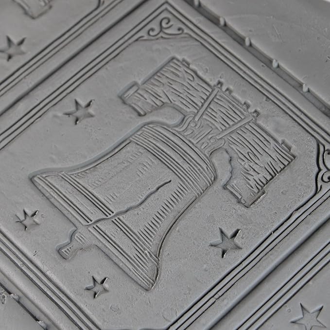 Liberty Bell Clay Texture Roller (4") - America Set #01 - Embossing Pattern Roller for Polymer & Ceramic Clay, Pottery & Crafts