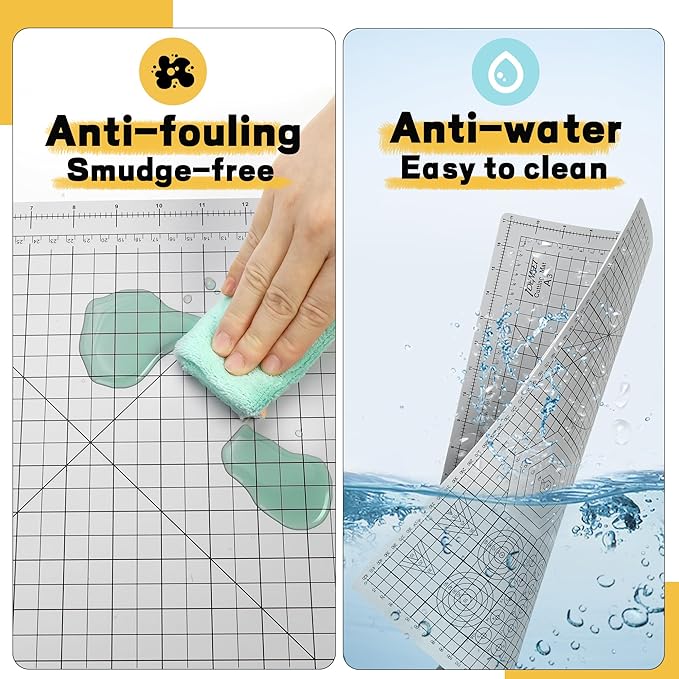 Premium Self Healing Cutting Mat 18'' x 12'', A3 Non-slip Sewing Mat for Quilting, 5-Ply Rotary Cutting Board Double-Sided for Crafts Cutting Fabric Scrapbooking Modeling Projects, Slate Gray