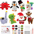 Yayvokuv 8Pcs Crochet Kit for Beginners, 2026 Great Christmas Gift for Crochet Lovers, DIY Craft for Adults, Crocheting Animal Kits with Step by Step Videos, Yarn, Crochet Hook (Brown)
