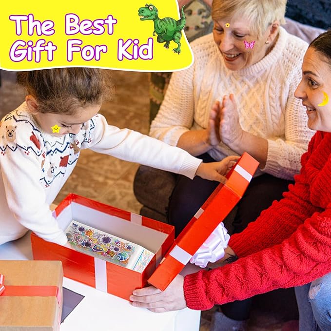 3D Stickers for Kids & Toddlers, 500+ 3D Puffy Stickers Including Animals, Letters, Numbers, Dinosaurs, Cars and More for Boys, Girls, Teachers, Reward, Craft Scrapbooking
