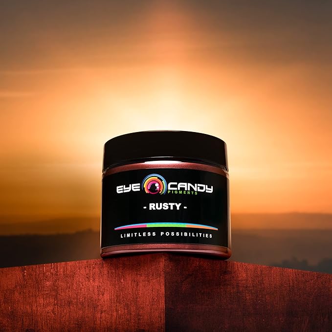 Eye Candy Premium Mica Powder Pigments | Multipurpose DIY Arts and Crafts Additive | Acrylic, Woodworking, Bath Bombs, Resin, Epoxy, Soap, Fishing Lures (Rusty)