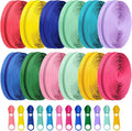 Syhood 36 Yards 12 Pieces #5 Sewing Zippers Tapes Assorted Nylon Lightweight with 120 Plastic Zipper Sliders for Women Men Sewing Supplies(Memphis Color)