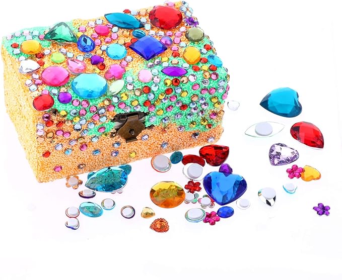 RICHNESS 110pcs Self Adhesive Craft Jewels Jumbo Bling Crystal Gem Stickers Assorted Shapes Colors Rhinestone Stickers for Arts & Crafts Projects