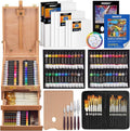 MERRIY 80-Piece Acrylic Paint Set, Artist Painting Supplies Kit with Tabletop Sketch Box Easel, 48 Colors Acrylic Paints,11"x 14"Stretched Canvas &More, Premium Acrylic Painting Set for Adults