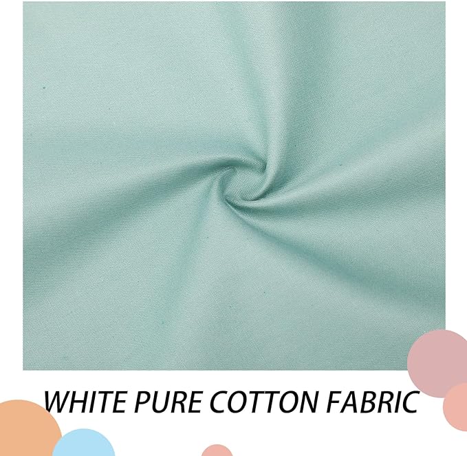 Buryeah 100 Pieces 10 x 10 Inches Cotton Fabric Squares Precut Quilting Fabric Bundles Solid Colors Layer Cakes Quilt Material for DIY Craft Sewing Embroidery(Sage)