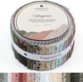 Tinyspool & Co. Jelly Roll Fabric Strips for Quilting, Crafting, and Sewing, 40 Strip Assorted Bundle, Soft Cotton for Blanket, Rug, Upholstery, Home Decor, and Purse Making, Cottagecore