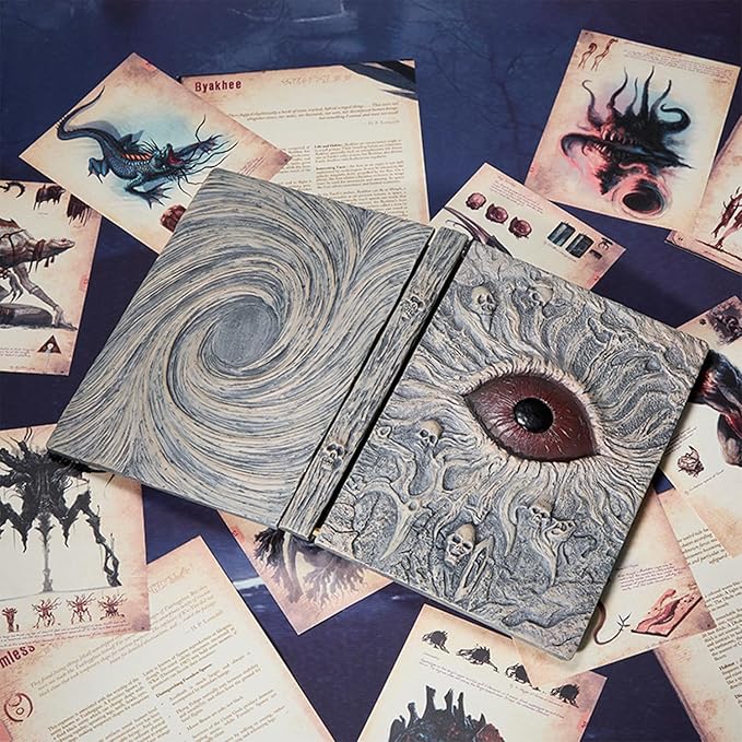 Hell's Eye DND Notebook Handmade Vintage Writing Journal with 3D Embossed Cover, Sketchbook, Antique Travel Diary for Gothic Writing, Christmas and Halloween gifts, stocking stuffers for christmas