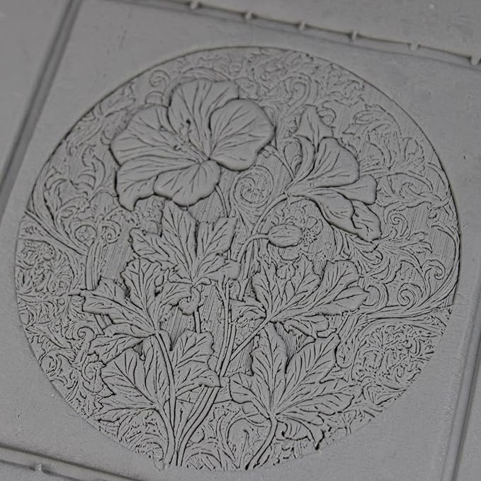 Wild Geranium Clay Texture Roller (4") - Flower Set #02 - Embossing Pattern Roller for Polymer & Ceramic Clay, Pottery & Crafts