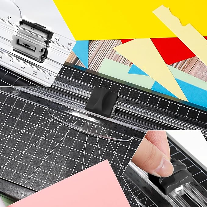 Mudder 10 Pieces Paper Cutter Replacement Blade Cutting Replacement Blades Refill for A4 Black and White Paper Trimmer(Black)