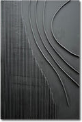 NANKAI Art Hand-Painted Thick Texture Black Minimalist Oil Painting Large Home Wall Decorative Art Oil Painting 45x30 inches