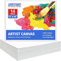 FIXSMITH Canvas Boards for Painting 11x14 Inch, Super Value 14 Pack White Blank Canvas Panels, 100% Cotton Primed Canvas Boards for Painting Art Supplies for Professionals, Painters, Artists