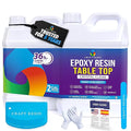 CRAFT RESIN 2 Gallons Table Top Epoxy Resin Kit – 1:1 Mix, Crystal Clear & High Gloss, UV Resistant, Self-Leveling, Food Safe Resin Epoxy 2 Part for Countertops, DIY Casting, Wood & Art Coating