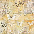 Scrapbook Paper,16 Sheets 4.1x5.8 Inch Yellow Butterfly Style Scrapbook Paper,Single-Sided Vibrant Origami Decoupage Papers for Diy Crafts, Card Making, Art Journaling