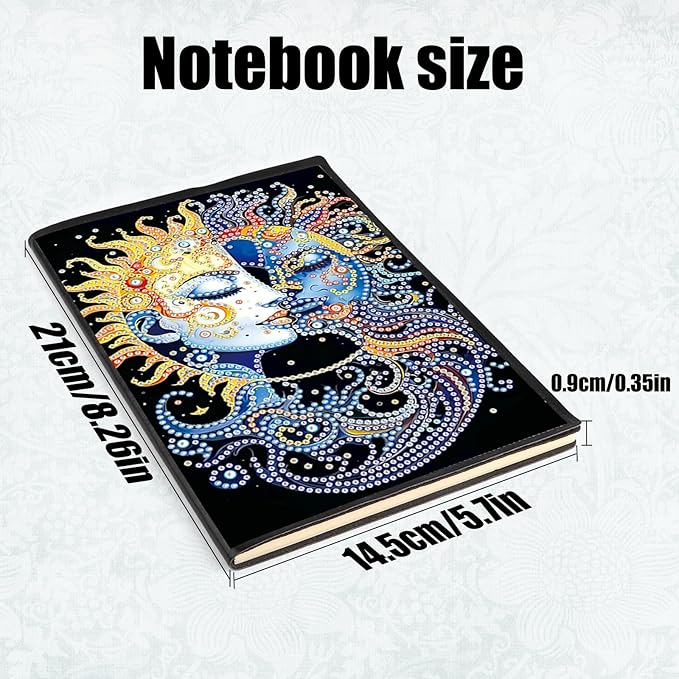 DIY Diamond Painting Notebook Kit, Enchanted World, Special Shaped Diamond Art Notebook Journal Sketchbook for Writing & Drawing