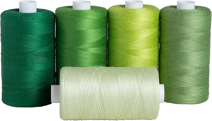 Connecting Threads 100% Cotton Thread Sets - 1200 Yard Spools (Set of 5 -Forest Grove)