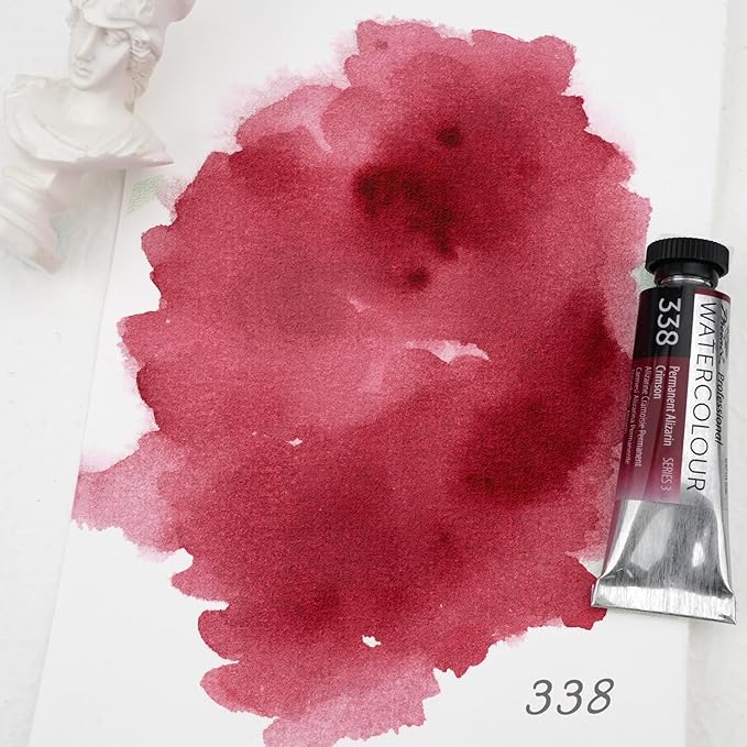 PHOENIX Professional Watercolor Paint Single Tube - 0.47 Fl Oz / 14ml - Permanent Alizarin Crimson