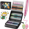 LIUILUCAI 100 Colors Acrylic Gel Pens Art Set - Large Capacity Gel Ink Pens with 1.0mm Fine Tip, Acrylic Paint Pen for Black Paper, Adult Coloring Books, Journaling, Drawing, Sketching