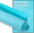 GONGZITEM Washable Kraft Paper Roll 19.5" x 58.5" – Sewable Kraft Paper Fabric for DIY Bag Making, Tote & Lunch Bags – Leather-Like Craft Material (GZ08)