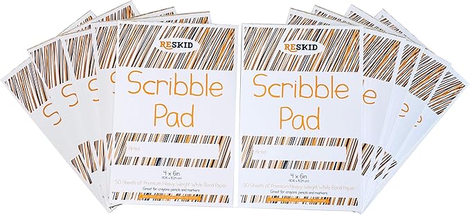 Reskid Drawing Paper Pad (4 x 6 inches) - 50 Sheets, 10-Pack Coloring Art Pads for Kids, Sketch Kids (4x6 (10PACK))