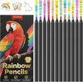 Valentines Day Gifts for Kids 24pcs Rainbow Colored Pencils Easter Basket Stuffers Essentials, Birthday Party Favors Art Supplies for Kids Adult Teen Boy Girl Gifts Trendy Stuff (Box of 2)