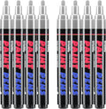 Silver Paint Pens Paint Markers - 8 Pack Permanent Quick Dry Waterproof Marker Pens for Rocks Wood Fabric Plastic Canvas Glass Mugs Metal Tire Stone