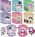 24Sheets DIY Make a Face De-mon Movie Hu-nters Stickers for Kids, 6.3”x4.3” Make Your Own Mixed & Matched with 8 Designed Characters Sticker for Birthday Party Supplies Favors Class Reward