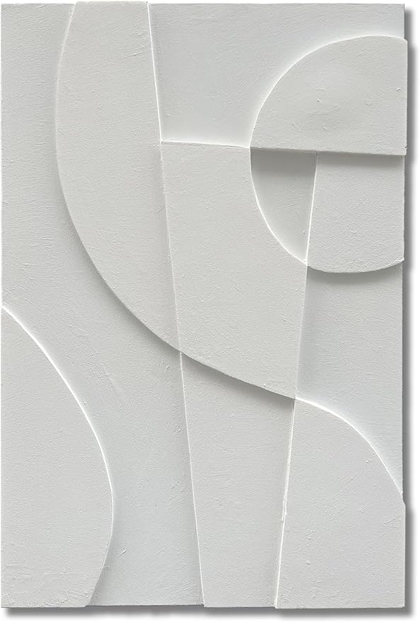 Art Hand-Painted White Abstract Texture Art Oil Painting 36x24 inch Modern Minimalist Art Canvas Wall Decoration