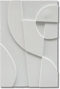Art Hand-Painted White Abstract Texture Art Oil Painting 36x24 inch Modern Minimalist Art Canvas Wall Decoration