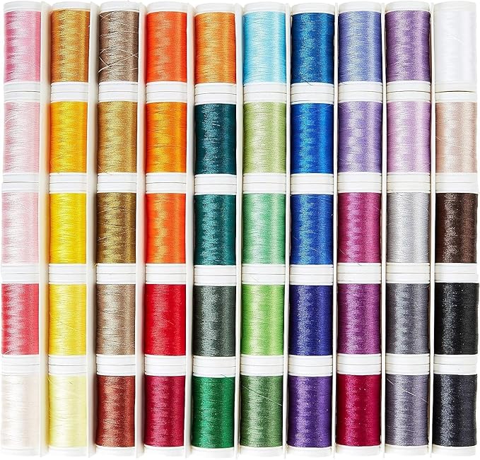 Brother Designio 50-Piece Embroidery Thread Set, SA650