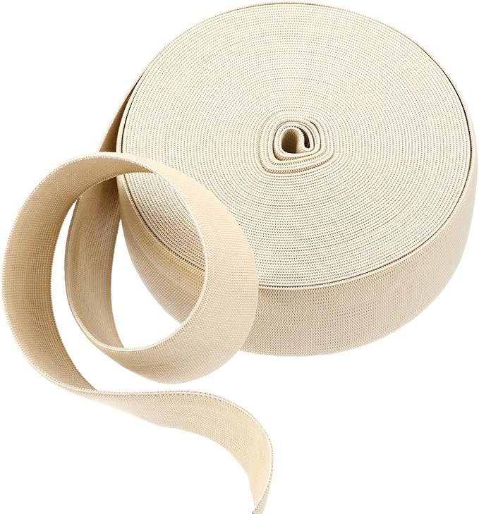 EBOOT 1 Pcs Elastic Spool (3/2 Inch X 11 Yard,Beige)