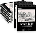 12 Pack Sketch Book, 8.5 x 11Inch Sketchbook, 68lb/100gsm Top Spiral Bound Sketch Pad, Acid Free Art Supplies Drawing Painting Sketching Paper for Teens Adults Artists (30 Sheets Each)