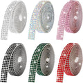 Rhinestone Ribbon Self Adhesive Crystal Rhinestones, 6-Rolls Bedazzling Strips, 6-Yard Rhinestone Strips for DIY Craft, Rhinestones Tape Self Adhesive