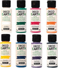 DecoEARTH Acrylic Paint Set “Basic Brights” Reclaimed Premium Paint Set of 8 (2 oz.) Environmentally Friendly