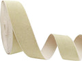 Glitter Yellow Knit Elastic Band for Sewing 1-1/2inch 5 Yards Metallic Gold Ribbon Trims Spool Non-Slip Heavy Elastic Stretchy Strap for Pants Waistband-Wigs-Skirts-Craft Projects