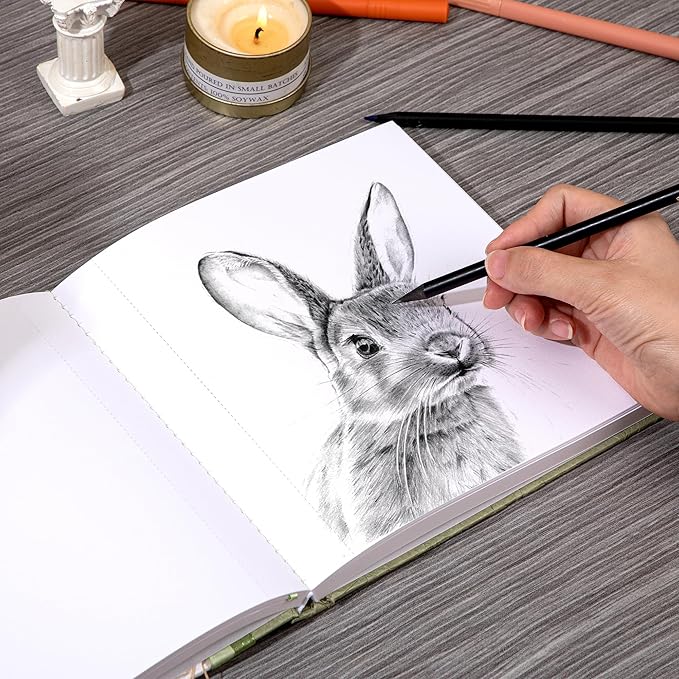 Yoment 8 x 8 Hardcover Small Sketch Book Sketchbook for Drawing 185GSM Thick Paper 160 Pages Square Art Mixed Media Sketch Books Sketch Pad for Women Adults