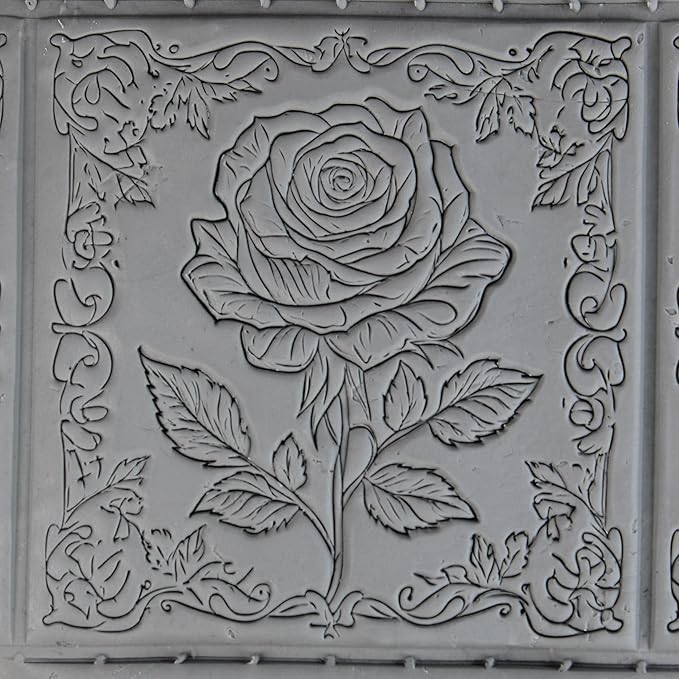 Rose Clay Texture Roller (4") - Flower Set #01 - Embossing Pattern Roller for Polymer & Ceramic Clay, Pottery & Crafts