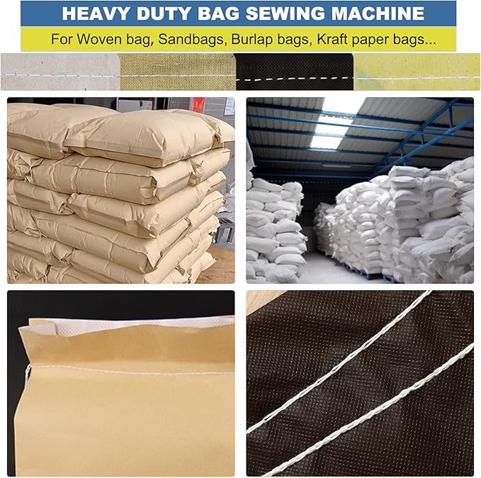Portable Bag Sewing machine, Heavy Duty Bag Closing Machine For Burlap Bags Sand Bags Come With Thread