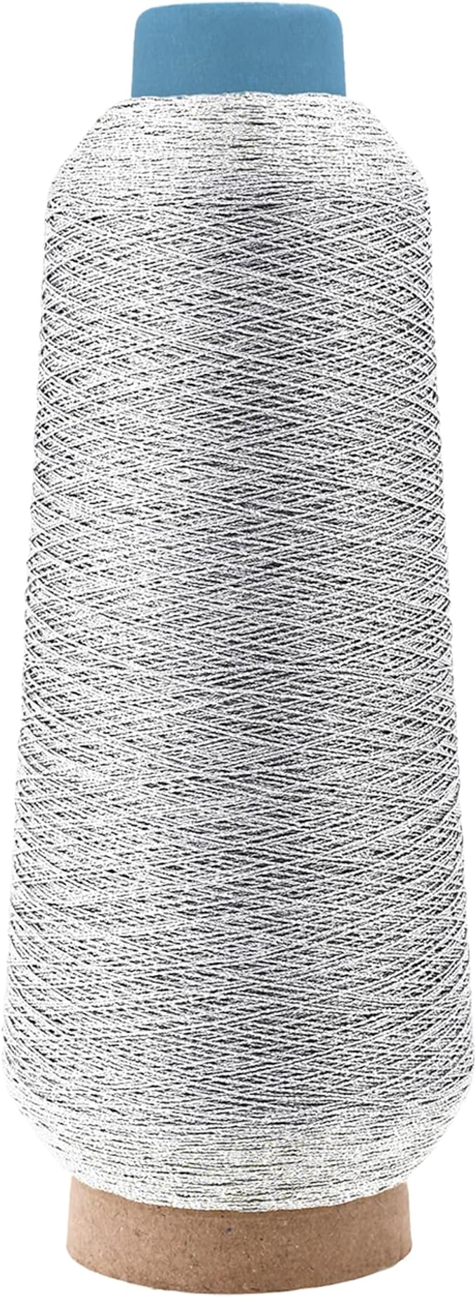 Mandala Crafts 4 Pack of Serger Threads Cones Spools - 150D/2 Polyester Metallic Silver Threads for Sergers Machine and Overlock Quilting Sewing Machine